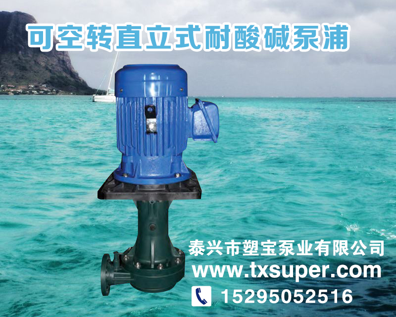 TD型可空轉直立式耐酸堿泵浦